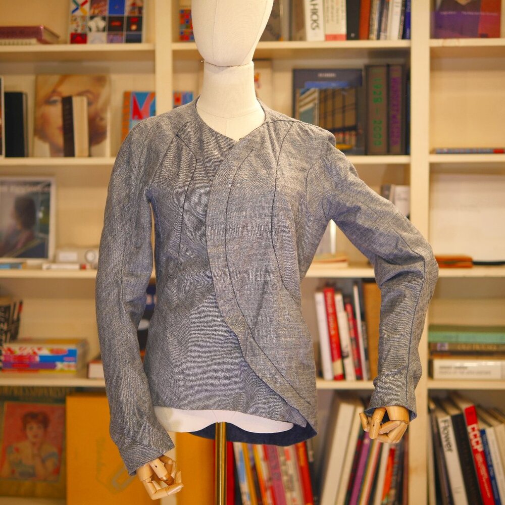 threeASFOUR reversible 3D denim jacket / avant garde NYC design collective